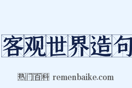 客观世界造句是什么意思的图片
